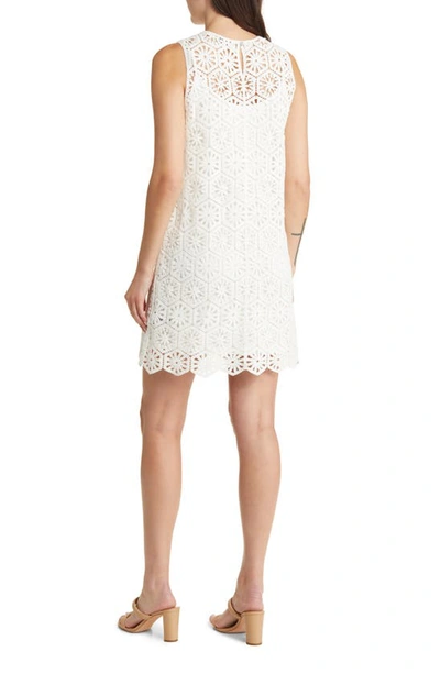 Shop Ted Baker Nella Cotton Crochet A-line Dress In White