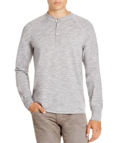 Rag & Bone Men's Standard Issue Basic Long-sleeve Henley Shirt In Medium Grey