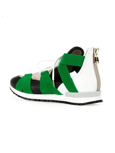 Shop Vionnet Elastic Banded Rear Zip Sneakers