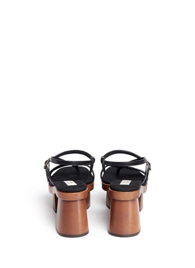 Shop Stella Mccartney Chunky Wooden Heel Platform Sandals