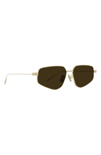 Shop Givenchy Gv Speed Gradient Geometric Sunglasses In Shiny Endura Gold / Roviex