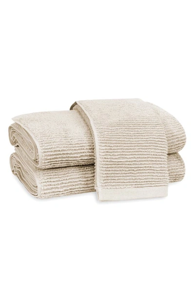 Shop Matouk Aman Rib Cotton Hand Towel In Light Beige