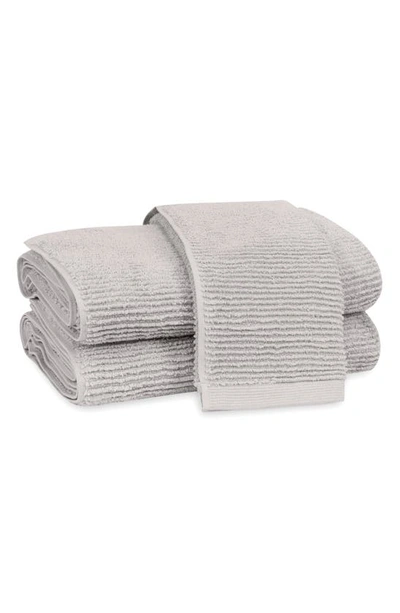 Shop Matouk Aman Rib Cotton Hand Towel In Cloud