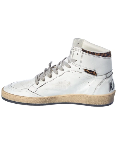 Shop Golden Goose Sky Star Leather Sneaker In White