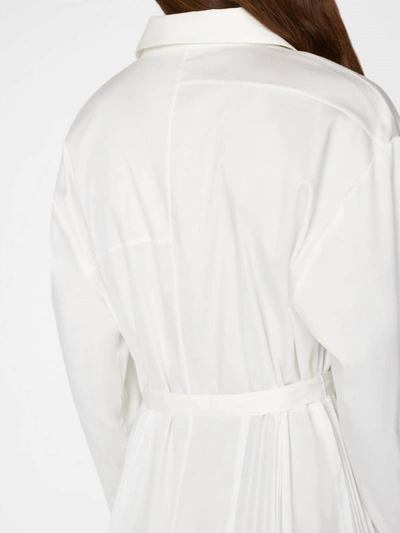 Shop Frame Pleated Inset Maxi Dress In Blanc In White