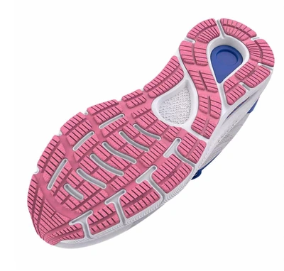 Shop Under Armour Girls Hovr Sonic 5 Ggs Running Shoe In Halo Gray / Flamingo In Multi