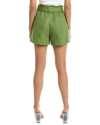 Shop Vince Belted Twill Short In Green