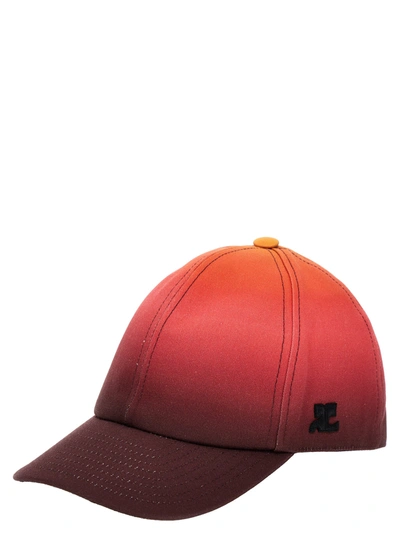 Shop Courrèges Gradient Sunset Cap Hats Multicolor