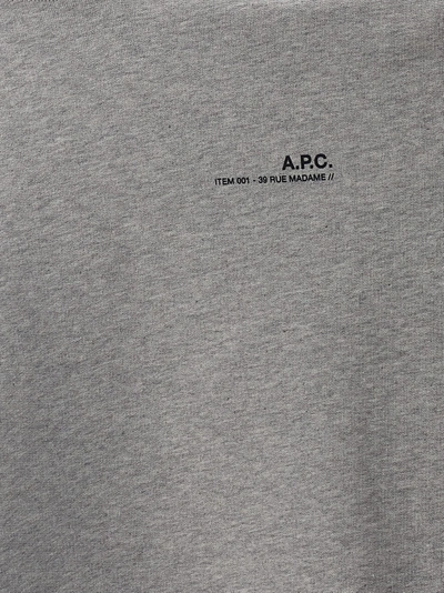 Shop Apc Item 001 Sweatshirt Gray