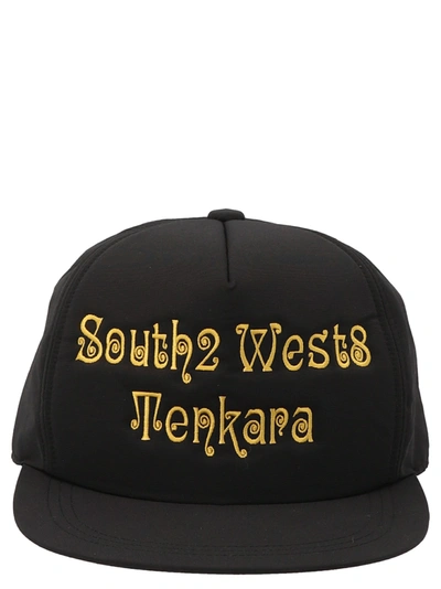 Shop South2 West8 Logo Embroidery Cap Hats Black