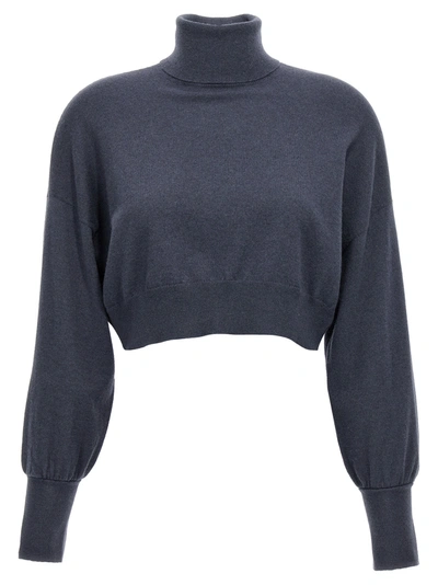 Shop Brunello Cucinelli Monile Turtleneck Sweater Sweater, Cardigans Blue