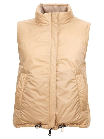 Shop Brunello Cucinelli Nylon And Cashmere Reversible Vest Gilet Beige