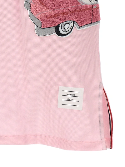 Shop Thom Browne Patch Polo Dress Dresses Pink