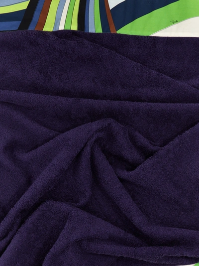 Shop Emilio Pucci Patterned  Towel Beach Purple
