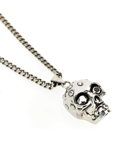 Shop Alexander Mcqueen Skull Necklace Jewelry Silver