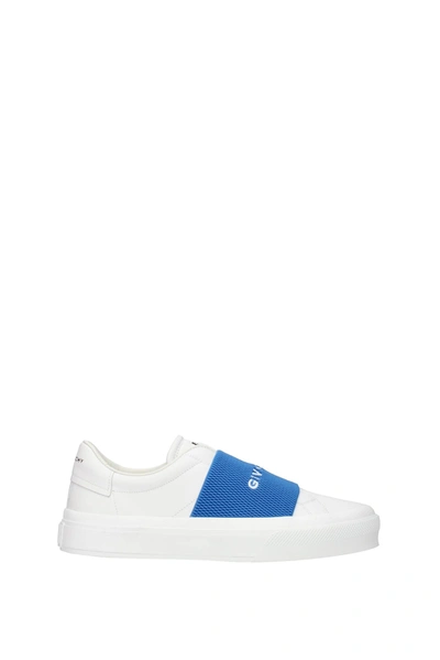Shop Givenchy Sneakers Leather White Electric Blue