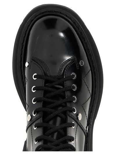 Shop Alexander Mcqueen Tread Sole Boots, Ankle Boots Black