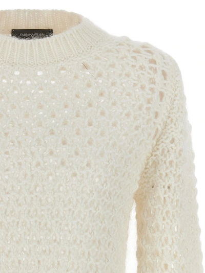 Shop Fabiana Filippi Tricot Sweater Sweater, Cardigans White