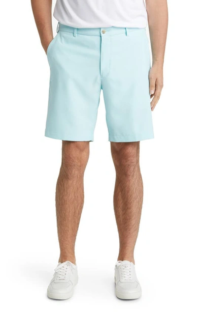 Shop Peter Millar Salem High Drape Performance Shorts In Celeste