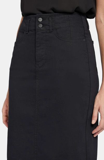 Nydj Hollywood High Waist Twill Skirt In Black