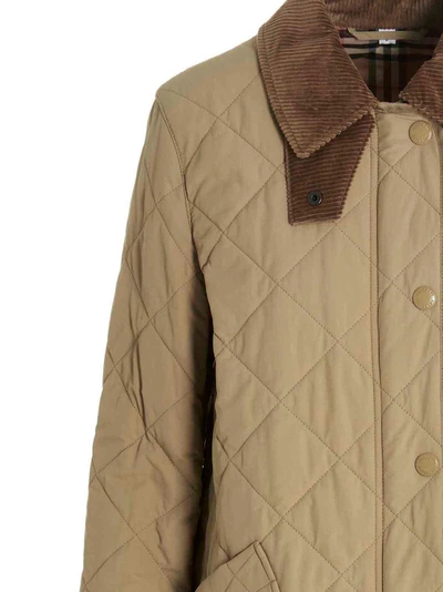 Shop Burberry Quilted Jacket Casual Jackets, Parka In Beige