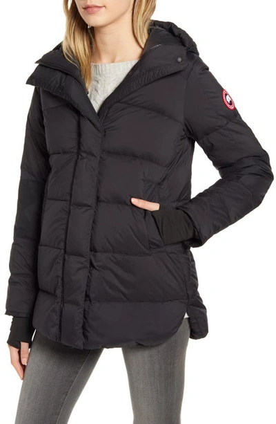 Shop Canada Goose Alliston Packable 750 Fill Power Down Jacket In Black-noir