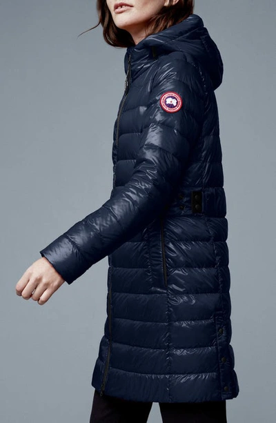 Shop Canada Goose Cypress Packable Hooded 750-fill-power Down Puffer Coat In Atlantic Nvy-bleu Mar Atlan