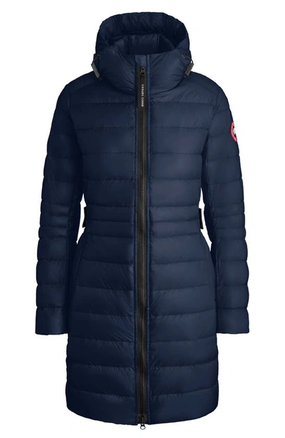 Shop Canada Goose Cypress Packable Hooded 750-fill-power Down Puffer Coat In Atlantic Nvy-bleu Mar Atlan