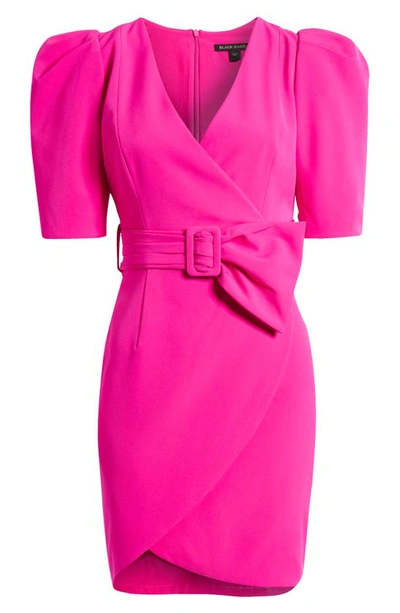 Shop Black Halo Maricopa Puff Sleeve Cocktail Dress In Vibrant Pink