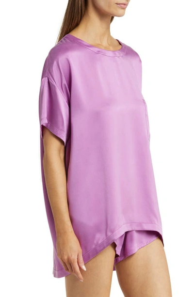 Shop Lunya Washable Silk Short Pajamas In Atmospheric Fuchsia