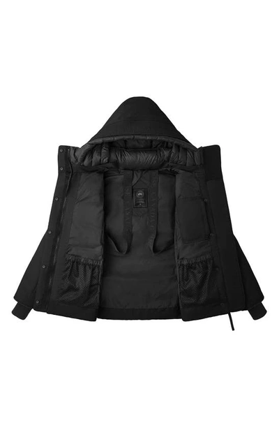 Shop Canada Goose Merritt Water Resistant Recycled Nylon Hooded Down Jacket In Black - Noir