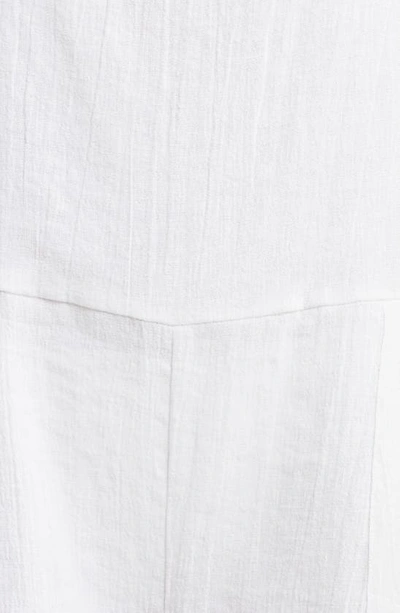 Vitamin A Ophelia Overall In White Crinkle Linen