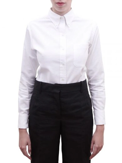 Thom Browne Button Down Shirt In Bianco