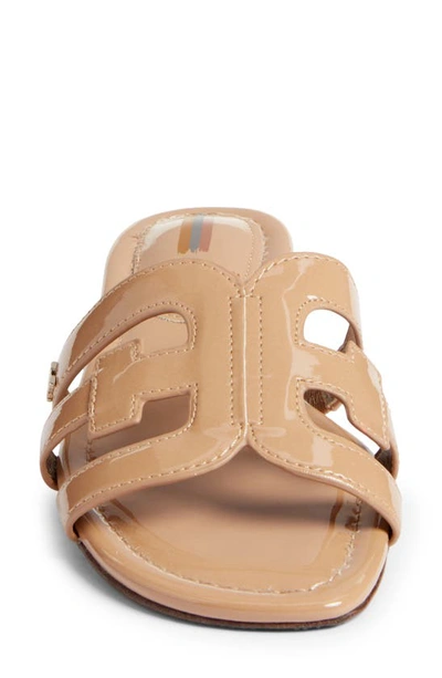 Shop Sam Edelman Bay Cutout Slide Sandal In Almond