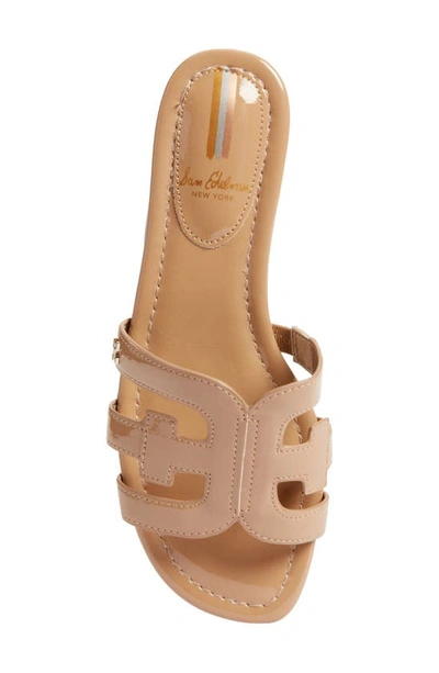 Shop Sam Edelman Bay Cutout Slide Sandal In Almond