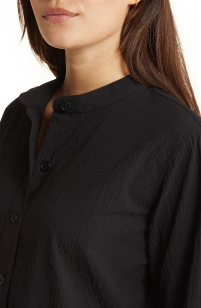 Eileen Fisher Mandarin Collar Jacket In Black