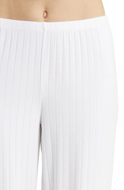 Eberjey Gisele Ribbed Long Pajama Set In White