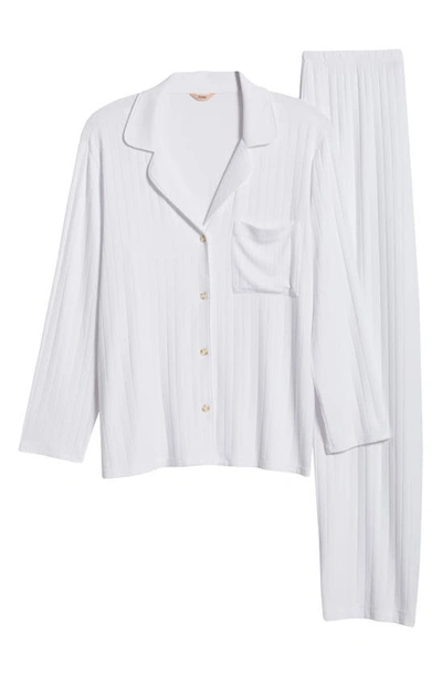Shop Eberjey Giselle Rib Pajamas In White
