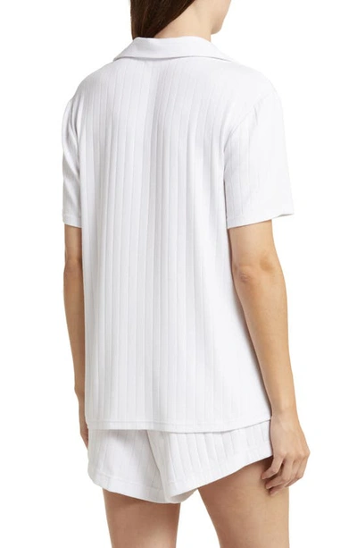 Shop Eberjey Relaxed Rib Short Pajamas In White