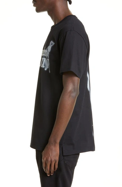 Shop Alexander Mcqueen Skeleton Logo Graphic T-shirt In Black/ White