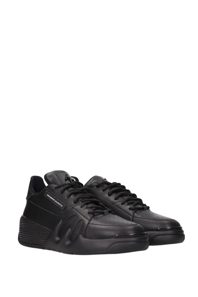 Shop Giuseppe Zanotti Sneakers Talon Leather Black