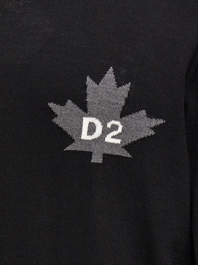 Shop Dsquared2 D2 Leaf Top Sweater, Cardigans Black