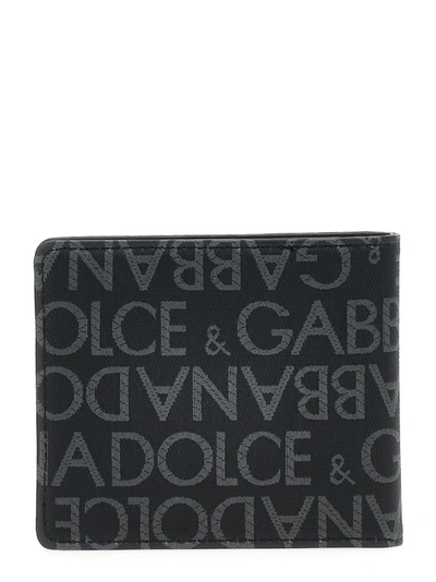 Shop Dolce & Gabbana Jacquard Logo Wallet Wallets, Card Holders Multicolor
