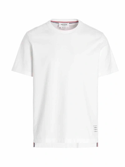 Shop Thom Browne Logo T-shirt White
