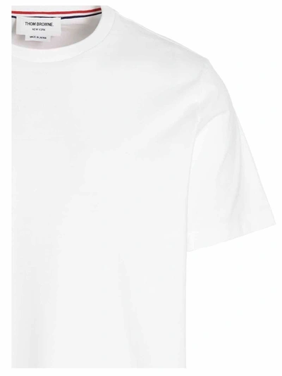 Shop Thom Browne Logo T-shirt White