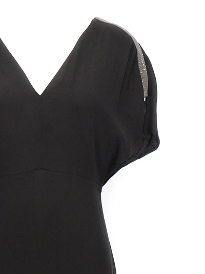 Shop Fabiana Filippi Long Dress Dresses Black