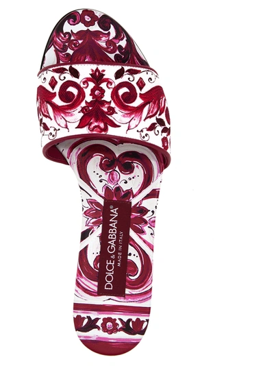 Shop Dolce & Gabbana Maiolica Sandals Multicolor