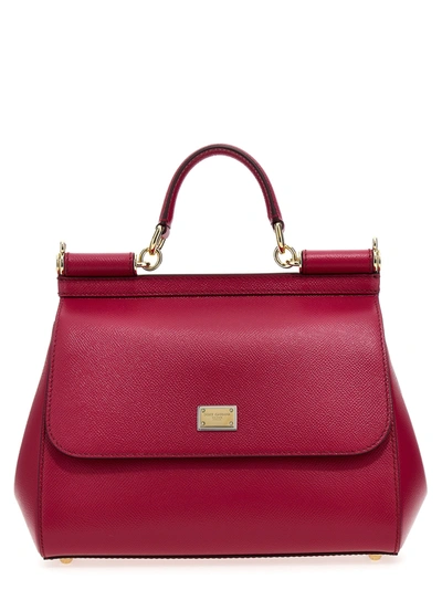 Shop Dolce & Gabbana Sicily Handbag Hand Bags Fuchsia