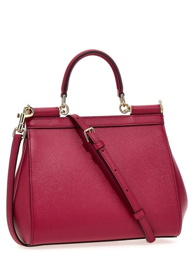 Shop Dolce & Gabbana Sicily Mini Handbag Hand Bags Fuchsia