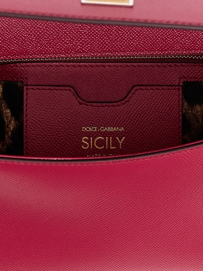 Shop Dolce & Gabbana Sicily Handbag Hand Bags Fuchsia